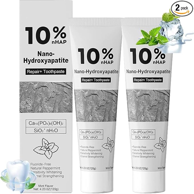 Hydroxyapatite Toothpaste SP-6 Probiotic Toothpaste Set for Enamel Protection and Tooth Strengthening Fresh Breath Gum Health Fluoride-Free whitening toothpasteToothpaste for Sensitive Teeth (2)