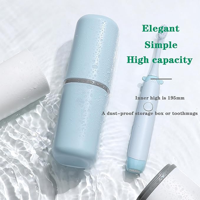 Toothbrush Travel Case, Multifunctional Dustproof Toothbrush Cover, Portable Toothbrush Holder,Suitable for Business Camping Travel or Daily Use(Blue)