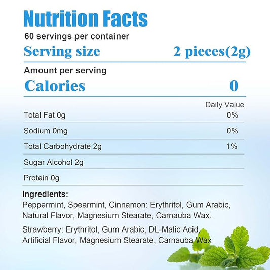 DC24 DAILY CARE 0-Calorie Breath Mints,100% Erythritol, Sugar Free for Dry Mouth, Gluten Free, Assorted Flavor, 30 Count, Pack of 4