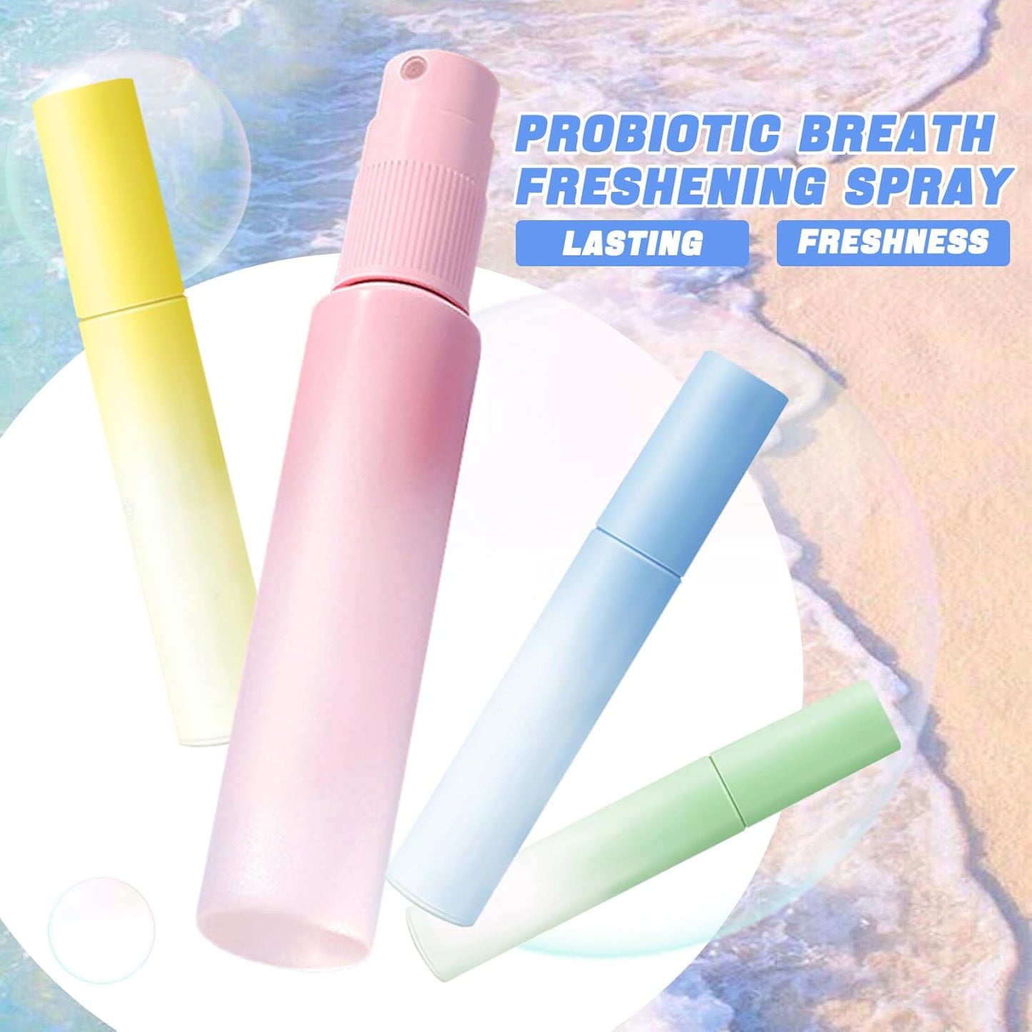 8PCS Breath Refresher,Multi-flavor Fresh Breath Spray for Oral Care,Portable Dry Mouth Spray,Refreshing Mouth Freshener for All Ages,Natural Fresh Oral Spray for Bad Breath
