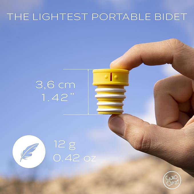 CuloClean Portable Bidet for Toilet, Travel, or Camping. Compatible with Any Plastic Bottle. Discreet, Sanitary or Travel Shower, Attachable Stopper, Backcountry Bidet Nozzle (8)