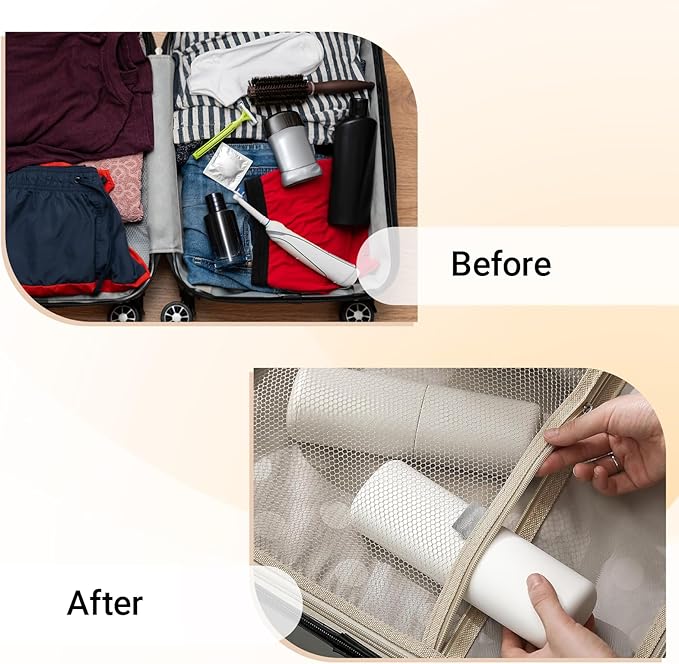 2PCS Toothbrush and Toothpaste Travel Case, Portable Tooth Brush Travel Case, Large Capacity, Small and Compact, Suitable for Journey, Gym, School, Camping, Home (White and Gray)