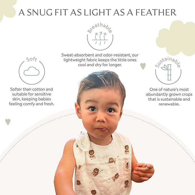 Bamboo Little Baby Bibs (Pack of 2) - Bibs with Adjustable Snaps- Absorbent Terry Backing