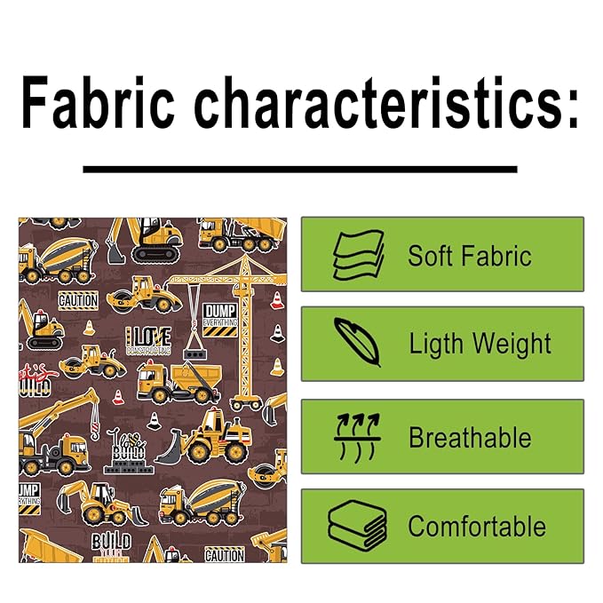 Hair cutting Capes for Kids Waterproof Salon Capes Shampoo Capes for Boys Girls Children - 39"× 51" (Construction Vehicle)