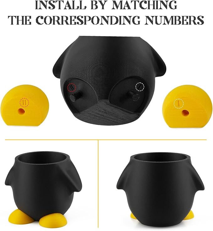 Creative Cute Penguin Pen Pencil Holder, Pen Holder for Desk Office Decor Makeup Brush Holder Kitchen Storage Cup Ideal Gifts for Boys Girls