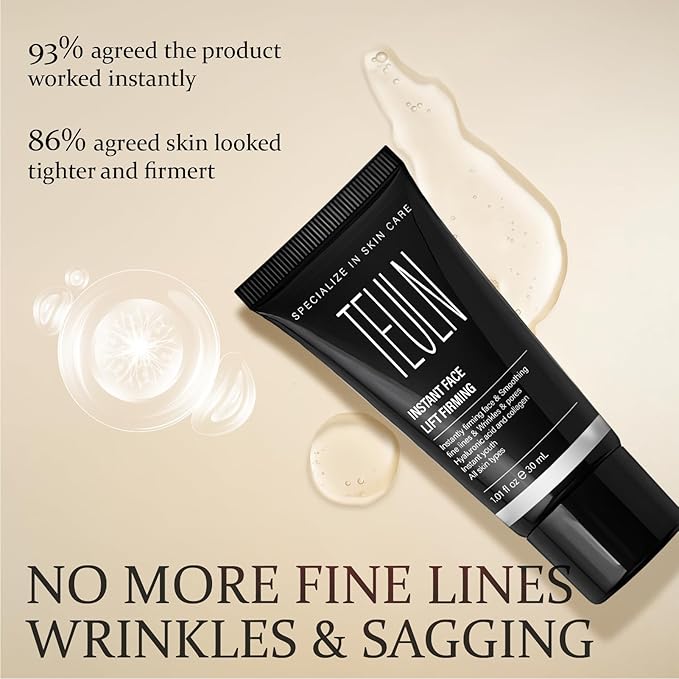 Instant Face Lift Cream,Instant Face Tightener,Smoothing Fine Lines, Deep Wrinkles and Pores ，Rapidly Improves the Look of Aged Skin 1.01oz