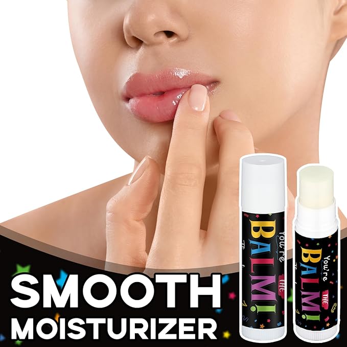 2 Pack Christmas Employee Appreciation Gifts Bulk Lip Balms Teacher Staff Team Xmas Thank You Gift You're the Balm Thanksgiving Party Favors Christmas Stocking Stuffers for Women Men Volunteer