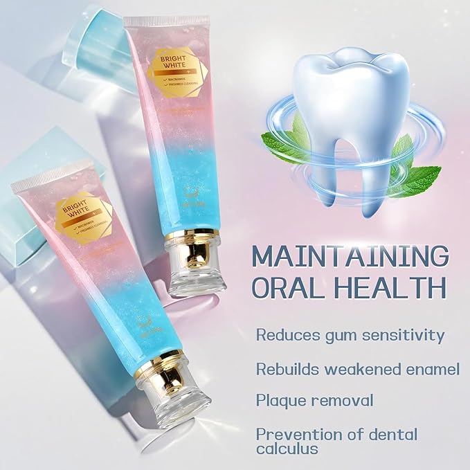 Niacinamide Whitening Toothpaste, Niacinamide Toothpaste with Natural Gentle Care Deep Stain Removal Clean, It Has a Powerful Effect of Whitening Teeth (2PC)