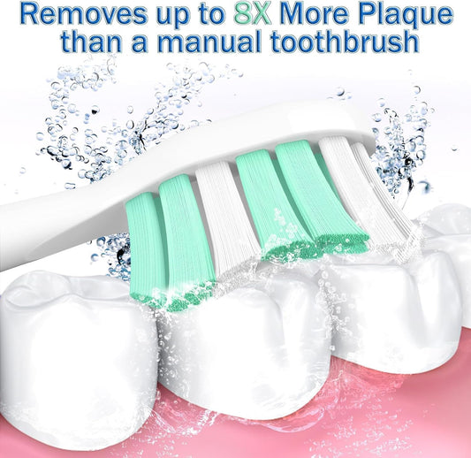Aoremon Toothbrush Replacement Heads for Philips Sonicare Replacement Heads - Standard Toothbrush Head Compatible with Most Phillips Sonicare Click-on Electric Toothbrushes