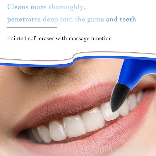 3Pcs Teeth Stain Remover,Tooth Stain Eraser,Tartar Eraser Polisher,Dental Plaque Tool,Eraser for Coffee Stain Teeth Whitening Cleaning Polishing Kit (Blue)