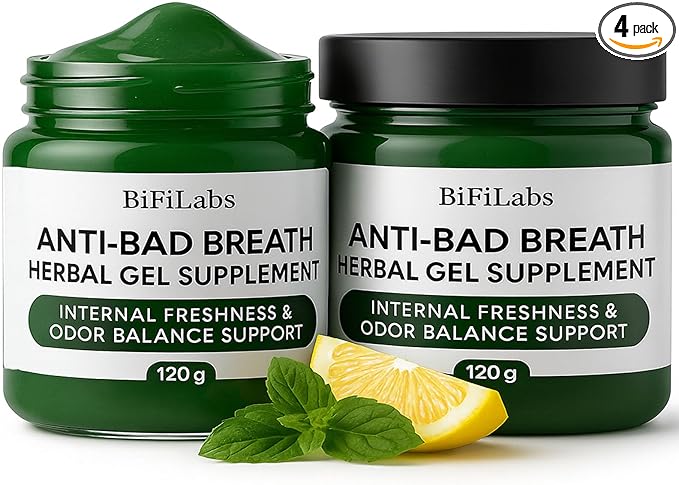 Anti-Bad Breath Herbal Gel – Fresh Breath Support from Within – Daily Herbal Cleansing Gel with Chlorophyll, Peppermint & Parsley – Plant-Based Internal Breath Freshener – 120g (3)