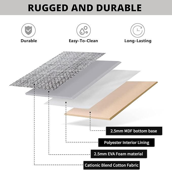 DECOMOMO Storage Baskets for Shelves - Fabric Storage Bins, Linen Closet Organizers and Storage (Beige & White, Large - 3 Pack)