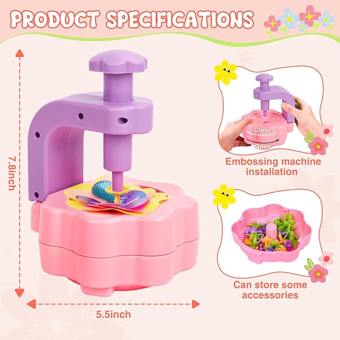 Fabric Flower Bouquets Toys, Arts and Crafts Activity Kit for Kids Ages 3-12, DIY Flower Craft Kits for Toddler, Educational Activity Preschool Birthday Gifts for 3 4 5 6 7 8 9 10+ Year Old Girls