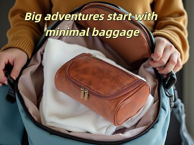 Personalized Small Toiletry Bag for Men, Minimalist Travel Toiletry Organizer Dopp Kit Water-resistant Shaving Bag for Toiletries Accessories, Door Room Essentials, Ideal Chrismas Gifts For Men