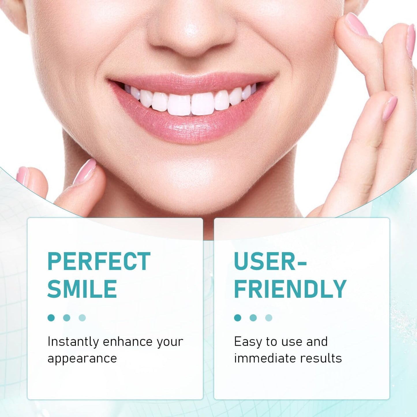 2 Pcs Minceetbien Dentures, Minceetbien Silicone Reline Denture Set, Adjustable Snap-in Dentures, Upper and Lower Denture Kit, Comfortable and Waterproof Fake for Instant Smile Restoration