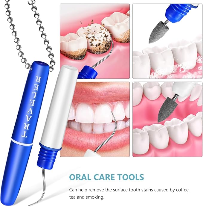 Teeth Hook Grinding Head Set - 4Pcs Tools for Teeth Cleaning Travel-Friendly Design for Oral Health Maintenance