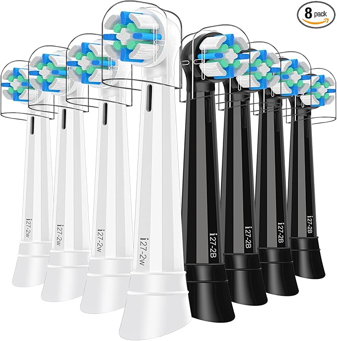 Replacement Toothbrush Heads Compatible with Oral B iO Series 2/3/4/5/6/7/8/9/10 Electric Toothbrush,Round Brush Heads for Gentle Gum Care & Deep Cleaning