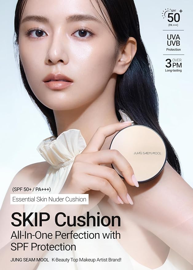 JUNG SAEM MOOL [ SPF ] Essential Skin Nuder Cushion (21 Medium) | Refill Included (0.98 Fl Oz) | SPF50 Broad Spectrum | Natural Finish | Makeup Artist Brand