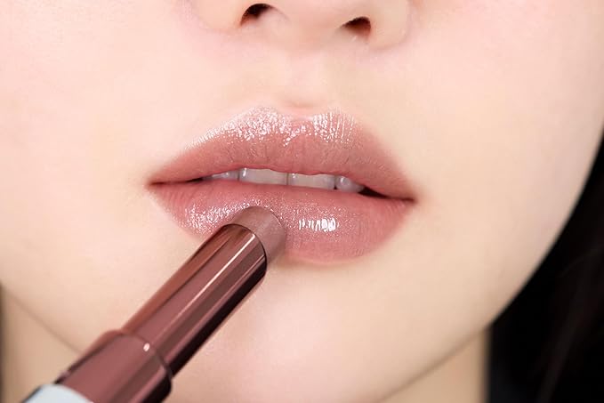 JUNG SAEM MOOL New Classic Glaze Lipstick 2.3g, High-Shine Slim Lipstick with Volumizing Menthol, Lightweight Non-Sticky Glassy Finish, Nourishing Lip Care, Korean Lip Makeup (Silhouette Mauve)