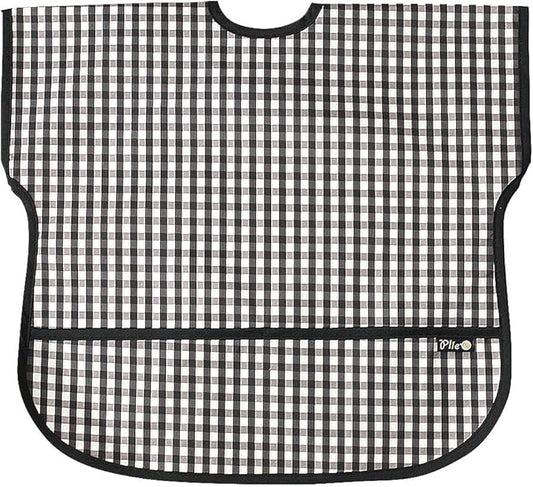 Short Sleeve Waterproof Bib for Toddlers – Easy Clean Feeding Apron for Mealtime, Daycare, Self-Feeding, Lightweight