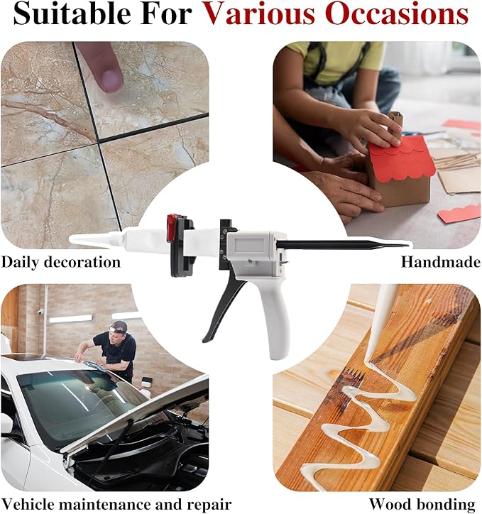 2025 New Toothpaste Tube Gun,Toothpaste Tube Glue Gun Squeezing Machine,Silicone Caulk Guns,Toothpastes Guns Dispenser,for DIY Projects,Caulking Sealant,Silicone Glue(White)