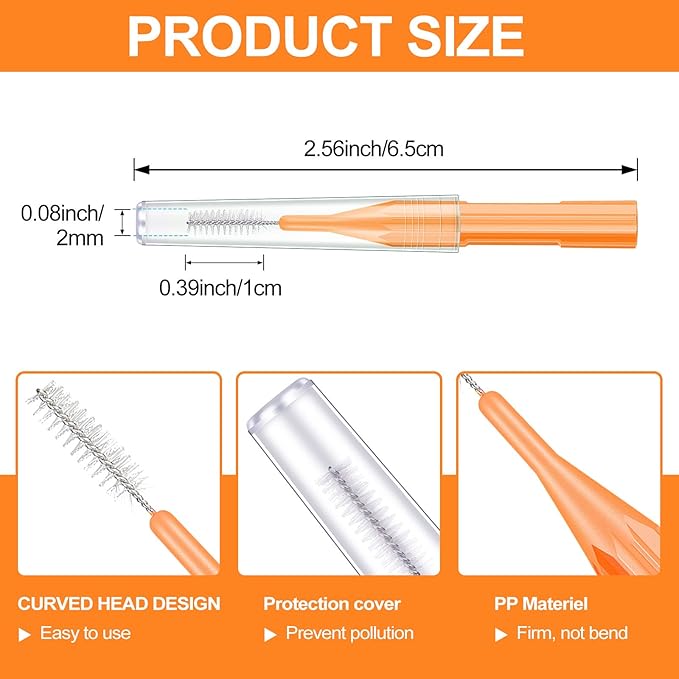 Zopeal 250 Pieces Braces Flossers Interdental Brush for Cleaner Tooth Toothpick Dental Teeth Flossing Picks Head Oral Dental Hygiene Cleaning Tool Soft Cleaners(Cute Color)