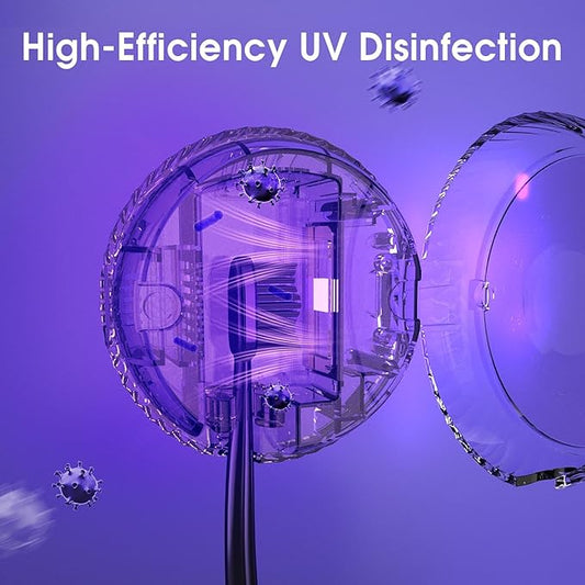 iHave Toothbrush Sanitizer – Wall-Mounted UV Toothbrush Holders for Bathrooms, Stylish Bathroom Accessories and Bathroom Decor for Home & RV, Travel Essentials, Cool Gadgets (Pink)