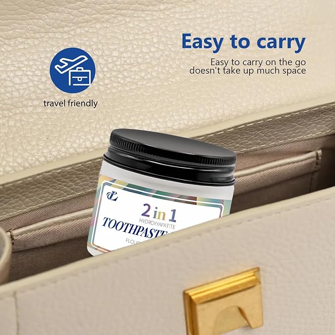 Toothpaste Tablets - Nano Hydroxyapatite, Flouride & Plastic Free, Small Size & Travel Friendly, Available for All Age People