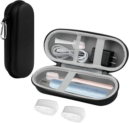 Toothbrush Travel Case for Oral B/Oral-B Pro 1000 1500 5000 7000 7500 6000 9600 for Phlips 4100 5100 Electric Toothbrush Carrying Bag,Portable Hard Protective Storage Bag with Mesh Pocket