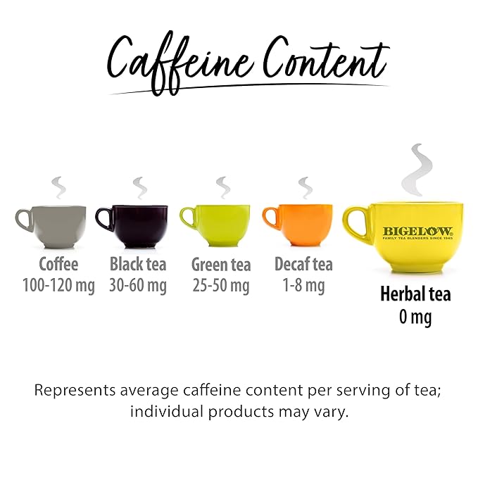 Bigelow Whispering Wildflowers Herbal Tea Plus L-Theanine, Supports Stress Relief & Relaxation, Caffeine-Free, Kosher, Gluten Free & Non-GMO, 18 Tea Bags, 0.9 Ounce (Pack of 6)