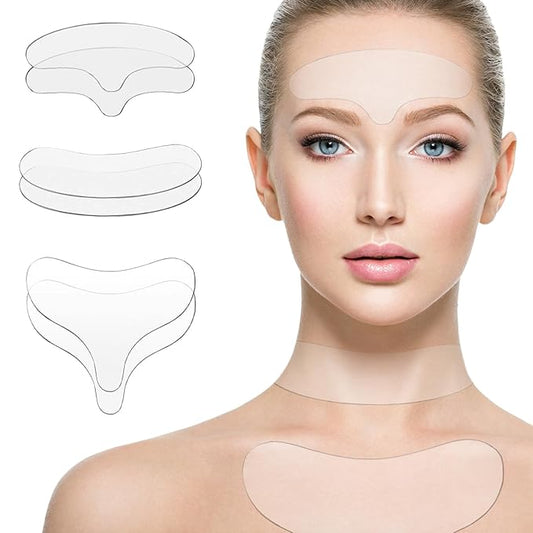Forehead Wrinkle Patches – Anti Wrinkle Silicone Pads for Fine Line Remover, Reusable Face, Neck & Chest Decollete Patches for Women, Overnight Anti Aging Wrinkles Patches for Sensitive Skin, 6 Pack