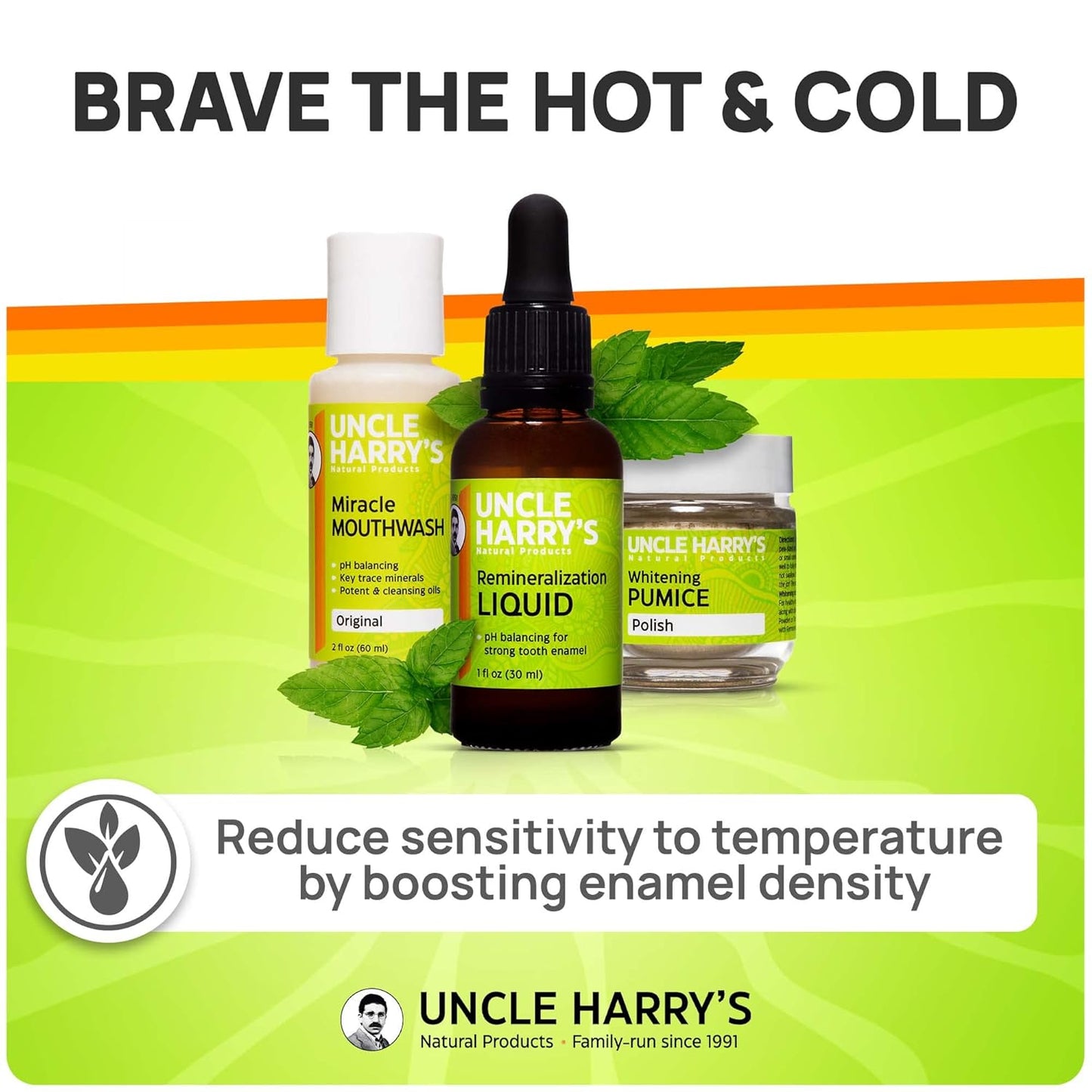Uncle Harry's Natural Remineralization Kit with Tooth Whitening - 3 Products Strengthen Weak Enamel, Brighten Smile, & Correct Oral Care Issues (1 kit)