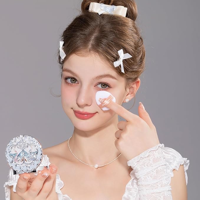 Flower Knows Swan Ballet Embossed Blush,Peachy Matte Finish,Buildable & Blendable Powder Blush for cheeks,Natural Flush for All Skin Tones(05 Dreamy Season,5g)