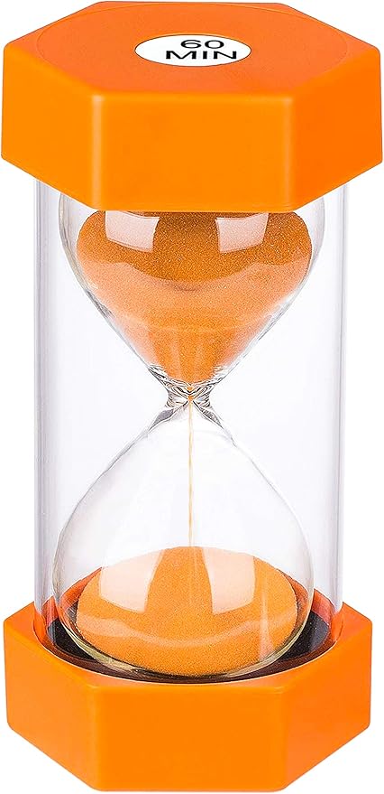 SuLiao Hourglass Timer 60 Minute, Big Blue Sand Clock, Acrylic Sand Watch 60 Min,Reloj De Arena 60 Min,Plastic One Hour Glass Sandglass Timer for Kids, Games, Classroom, Kitchen, Decoration