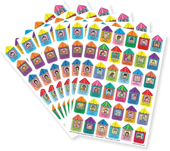 C.S. Kids PYP Attitudes Rewards Stickers (Pack of 186)