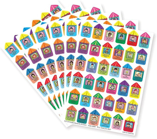C.S. Kids PYP Attitudes Rewards Stickers (Pack of 186)