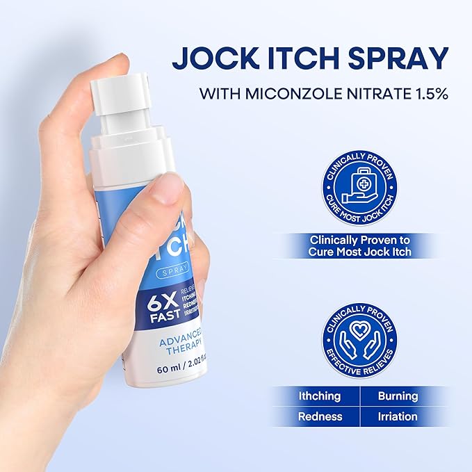 Hermon Antifungal Jock Itch Spray & Soap Kit: Powerful Treatment of Antifungal Spray & Soap for Jock Itch with 2.01 fl.oz & 2 Bars - Fast & Effective Relief of Itching, Burning, Redness, & Irriation