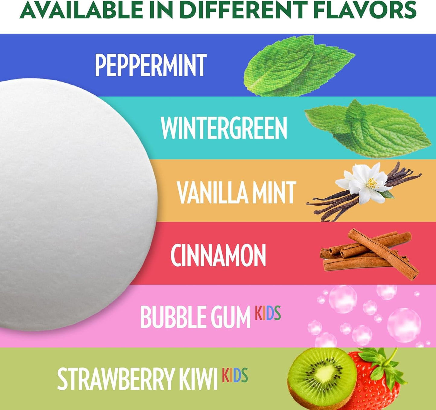 Toothpaste Tablets – Peppermint | Nano Hydroxyapatite Toothpaste Tablets Chewable | Fluoride Free l 350 Tabs