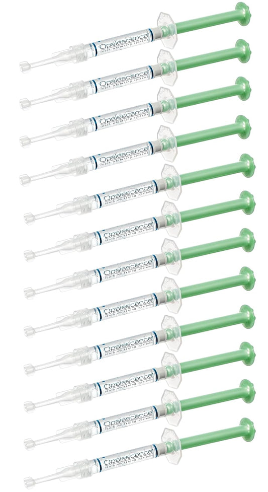 Opalescence 20% Gel Syringes Teeth Whitening - Refill Kit (12 Syringes) Carbamide Peroxide. Made by Ultradent, in Mint Flavor. Tooth Whitening - B-5196-6