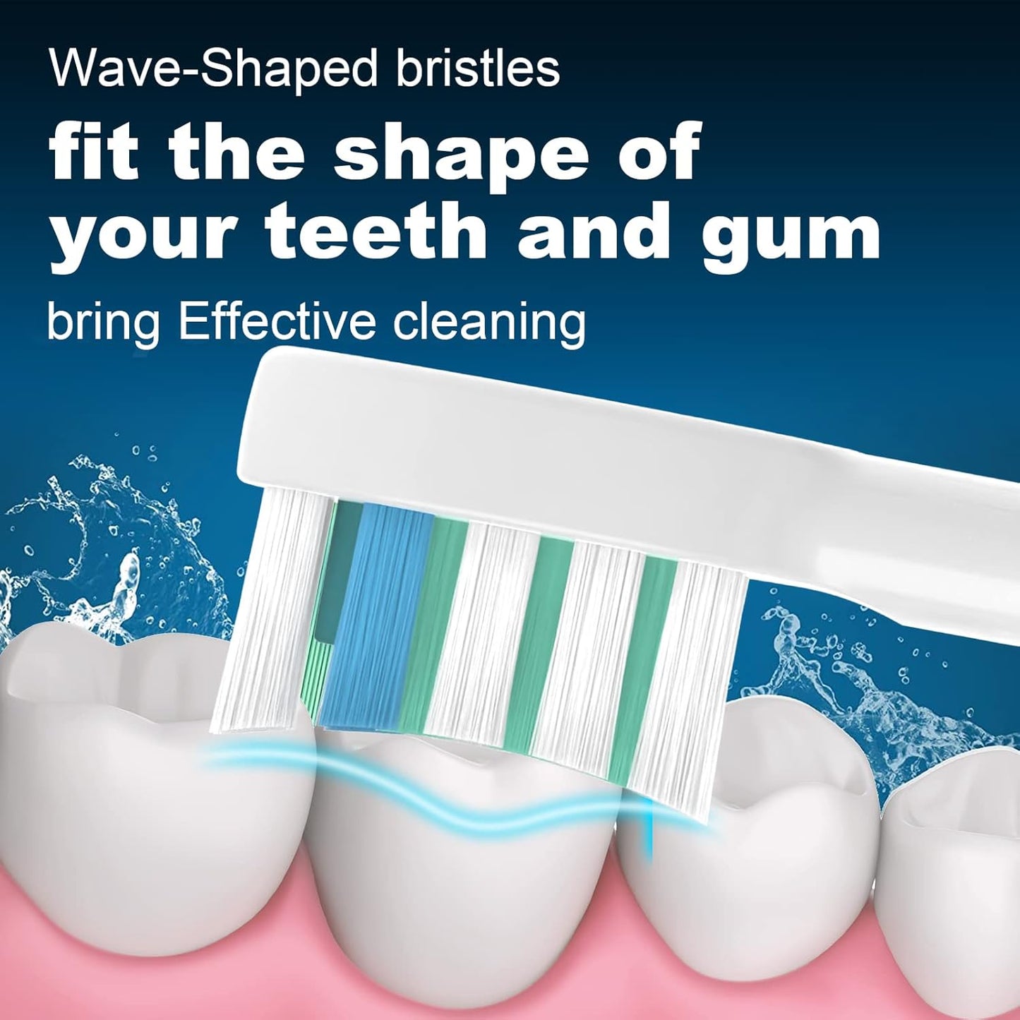 3 Pack Toothbrush Replacement Heads Compatible with WaterPik Sonic Fusion 2.0, FitMount Flossing Brush Head Fit for Water-Pic SF-01 SF-02 and 2.0 SF-03 SF-04