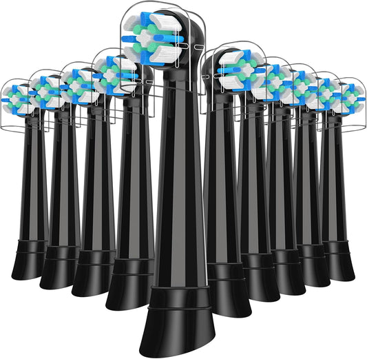 iO Replacement Heads Compatible with Oral B iO 3 4 5 6 7 8 9 10 Series Electric Toothbrush,IO Toothbrush Heads Compatible with Oral B iO,Medium-Hard bristles Care for Your Teeth,10pcs,Black