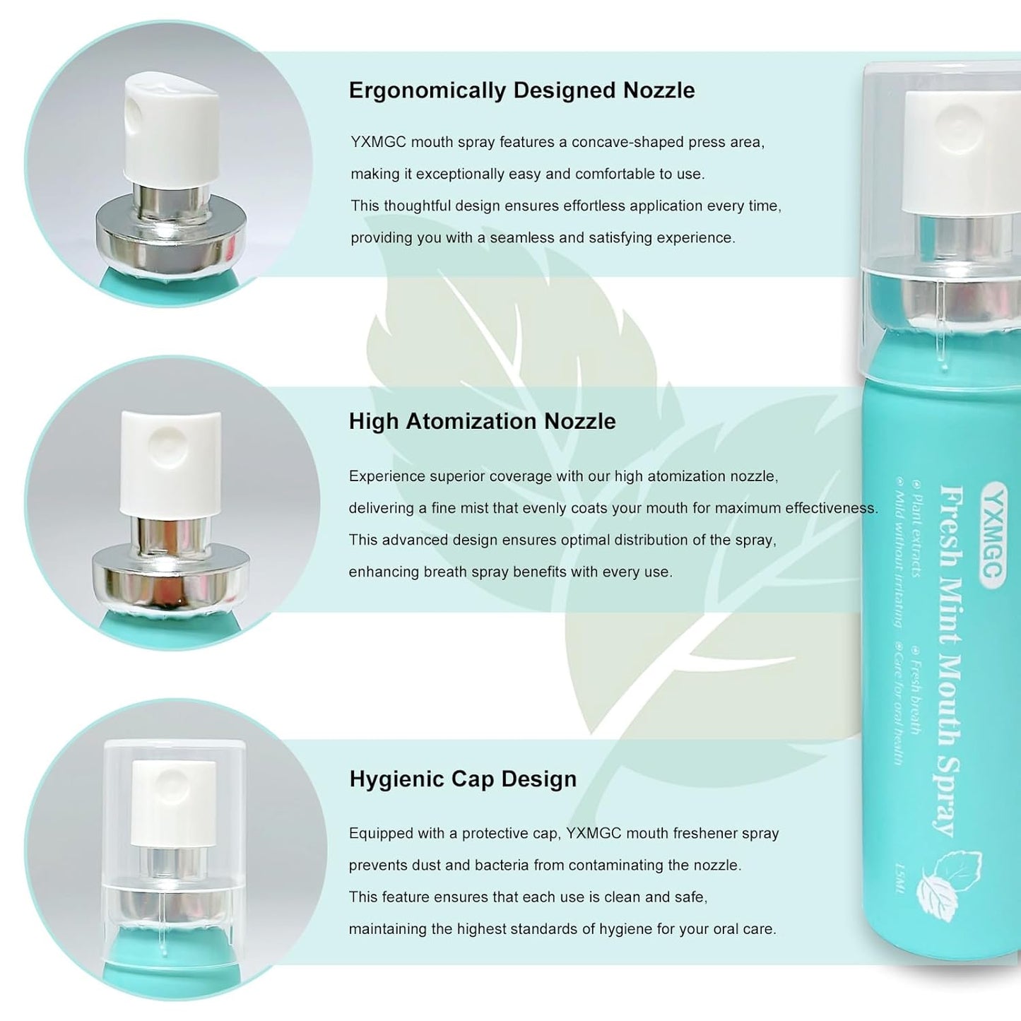 Breath Spray for Bad Breath Mouth Spray Breath Freshener Oral Breath Spray Mint Dry Mouth Spray Xylitol with Surprise Gifts 0.52 Ounce (Pack of 2)