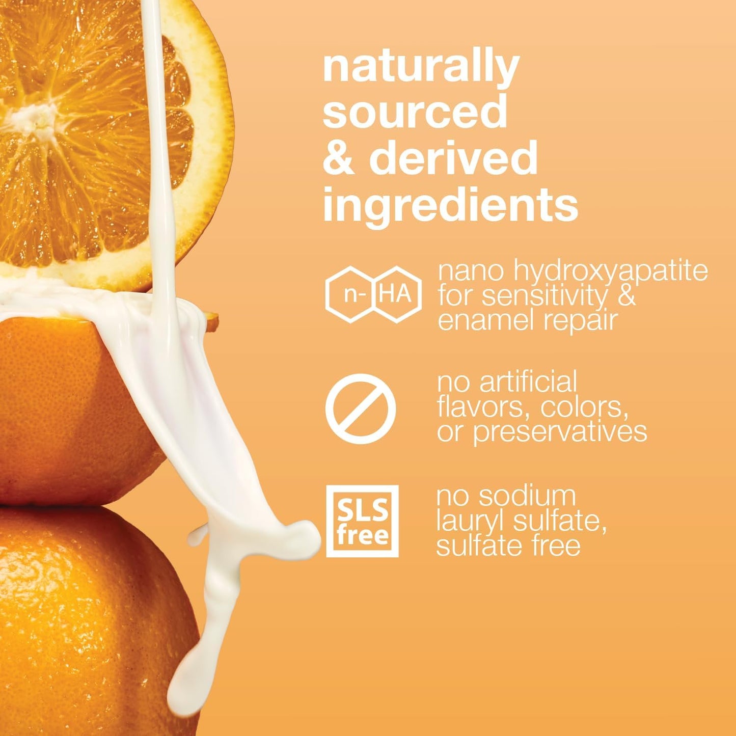 Davids Hydroxi Fluoride Free Nano Hydroxyapatite Toothpaste for Enamel Health & Whitening, Antiplaque, SLS Free, Kid Friendly Orange Vanilla Flavor, 4 oz, Made in USA