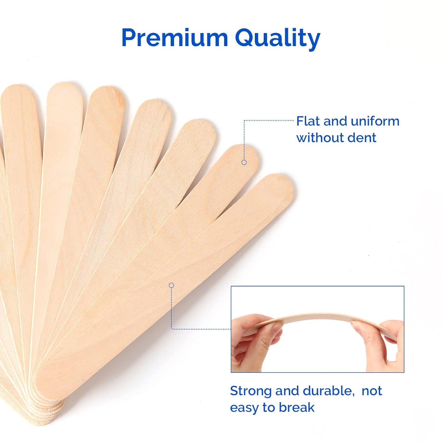 JMU Tongue Depressors 200 Count, 6" Tongue Blades Wooden Non-sterile (2 Boxes of 100)