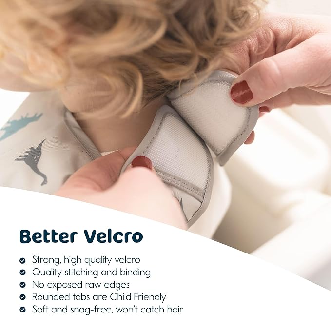 Tiny Twinkle Mess Proof Baby Bib for Boys | Waterproof Toddler Bib for Eating | Baby Apron for Feeding, Machine Washable | Perfect Shower Gift (Blue Checkers, 6–24M)