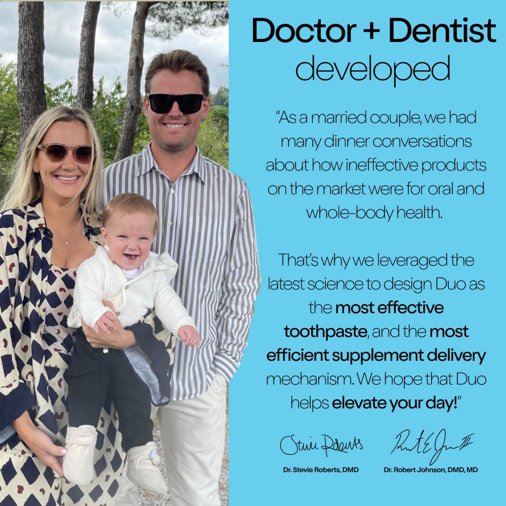 Duo Toothpaste Tablets | Nano-Hydroxyapatite (nHa) Natural Whitening, Remineralize, Reduce Sensitivity | Sustainable & Plastic Free | Dentist Created | Wild Mint Medley - 1 Bottle / 186 Tablets