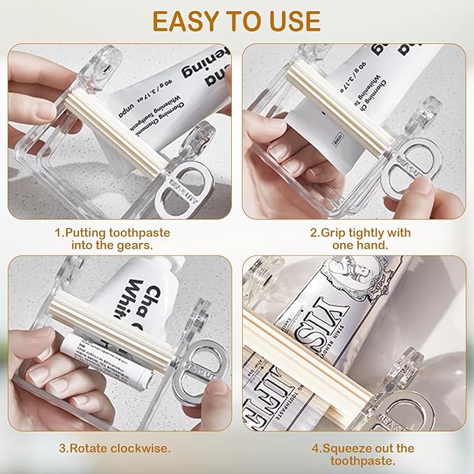 2-Pack Plastic Tube Squeezer Roller – Durable Tube Wringer for Paint, Toothpaste, Hair Color – Perfect for Artists, Salons & DIY (Black and White)