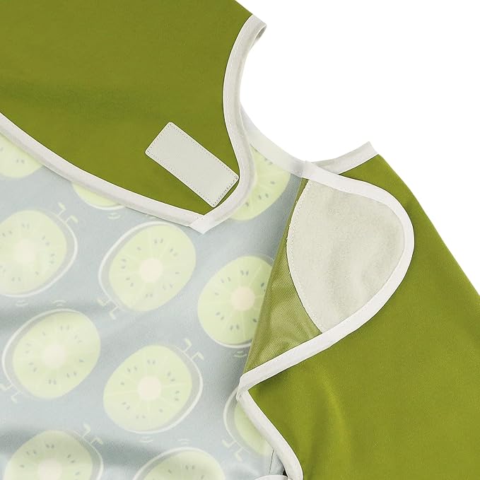 Infant Toddler Baby Waterproof Sleeved Bib, Bib with Sleeves&Pocket, 6-24 Months