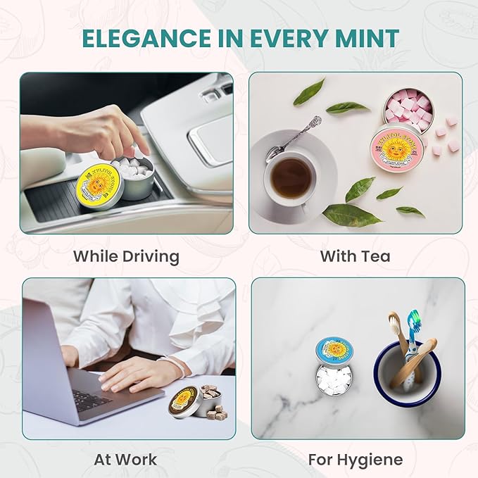 Xylitol Stone Sugar Free Candy - Vegan & Keto Friendly Unique Hard Candy - 100% Natural Flavor Candies - Gluten Free & Non-GMO Breath Freshener Low Calorie Mints - Pack of 6 Variety Pack