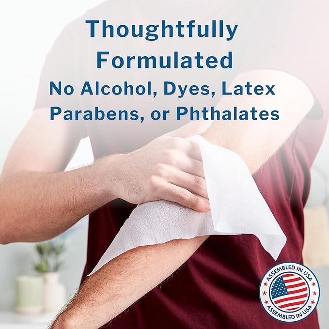 McKesson Washcloth Wipes for Adults, Scented (12 Pack, 576 Washcloths) Disposable Wash Cloths for Body - No-Rinse Formula with Snap Lid - Good for Incontinence and Elderly - 48 Wipes Per Pack